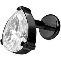 Premium Titan Labret mit Innengewinde KRISTALLTROPFEN