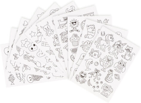 Sticker zum Ausmalen, 160 Motive