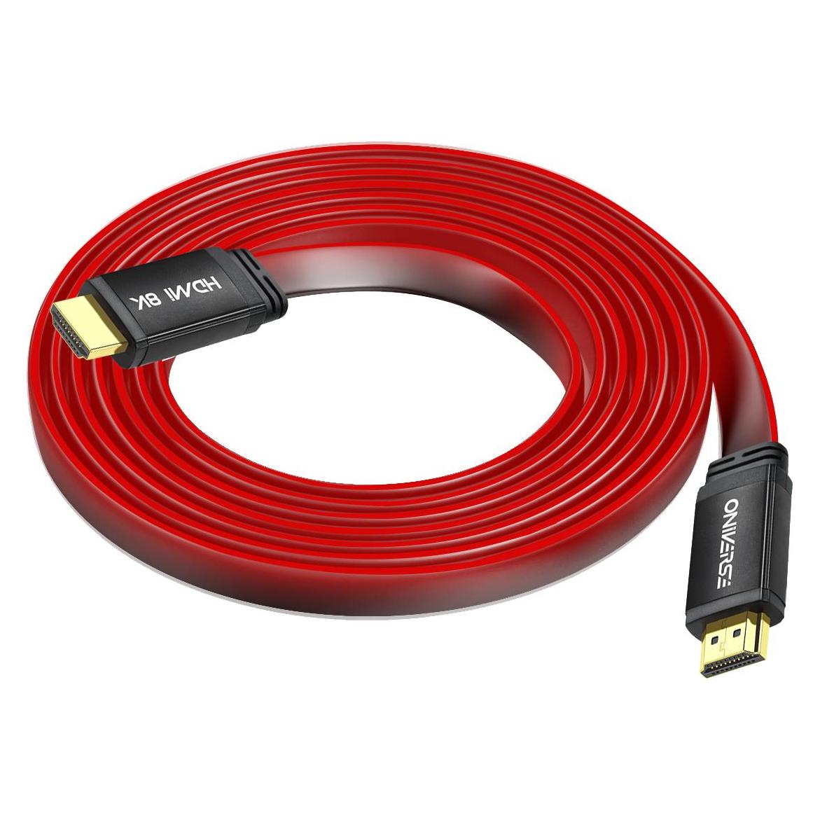 Oniverse - Hdmi Led Cable 8K - Red (2 m) (ONICAB2-HDMILED-RED)