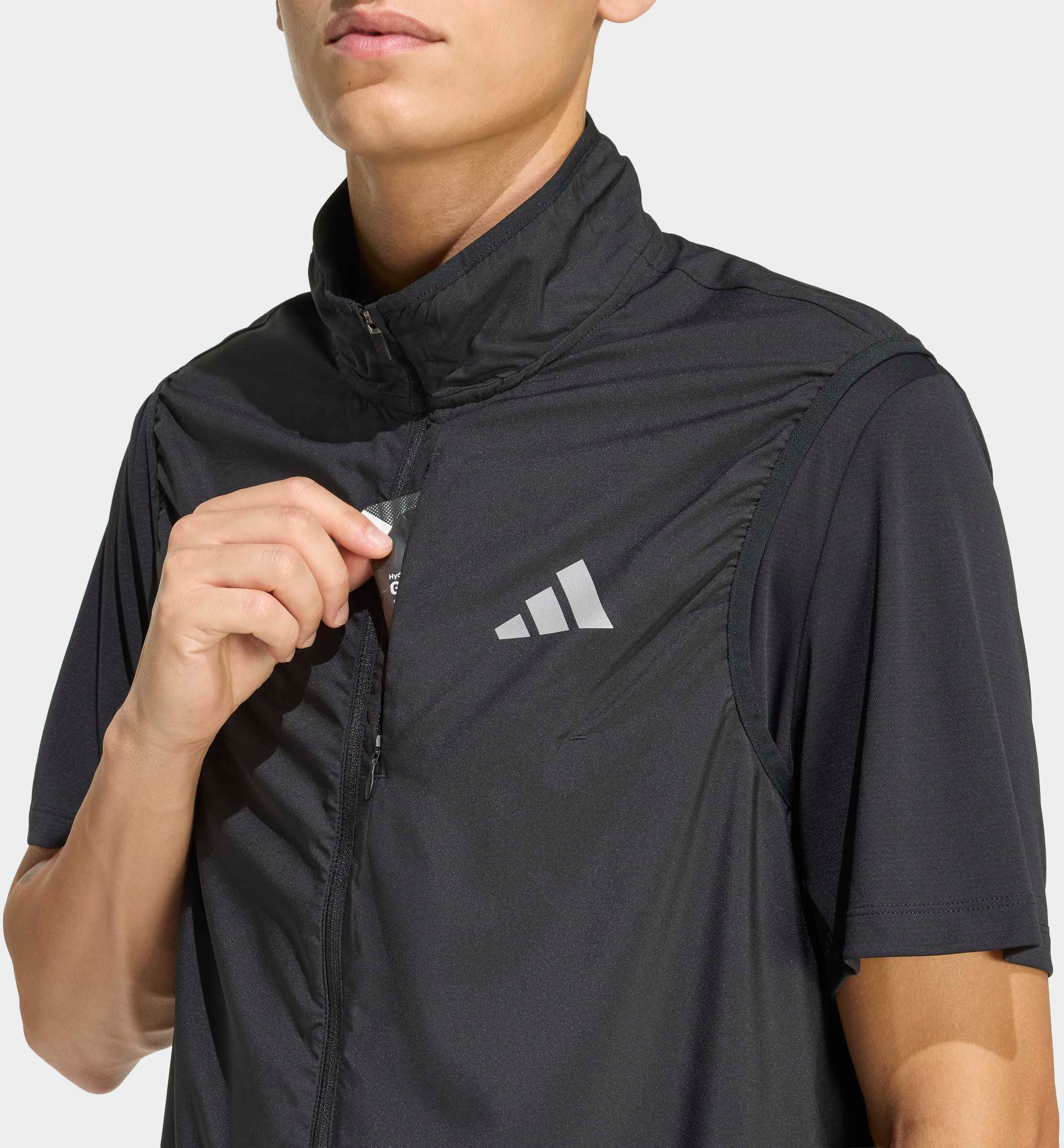 Funktionsweste ADIDAS PERFORMANCE "ADI365 RUNNING ESSENTIALS", Herren, Gr. XL, schwarz, Obermaterial: 100% Polyester, Westen Funktionsweste schwarz XL