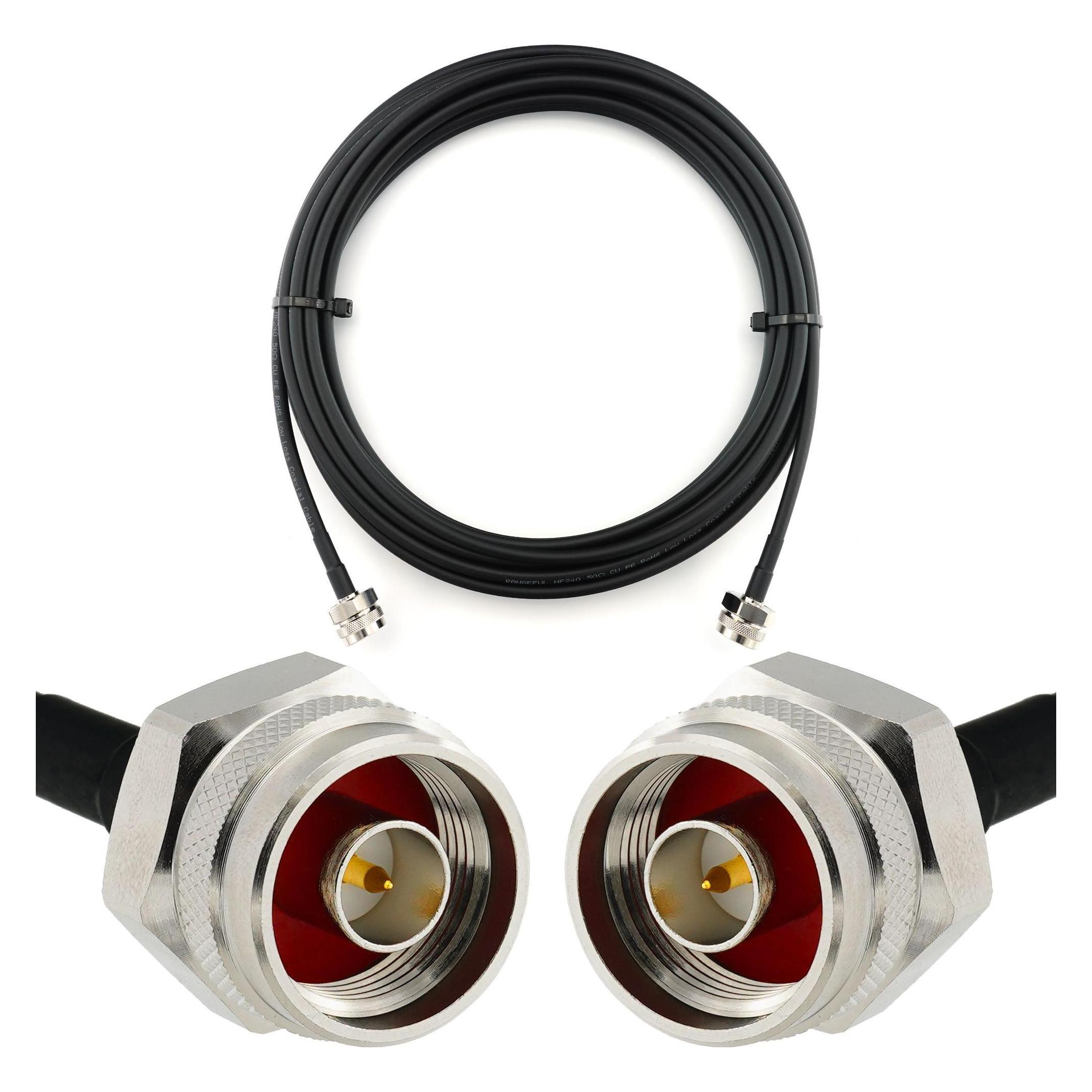 Rangeful N Male to N Male Hex 5m Coaxial Cable??? HF240 (LMR240 equivalent) HF240-NMH-NMH-5 (Antennenkabel) (HF240-NMH-NMH-5)