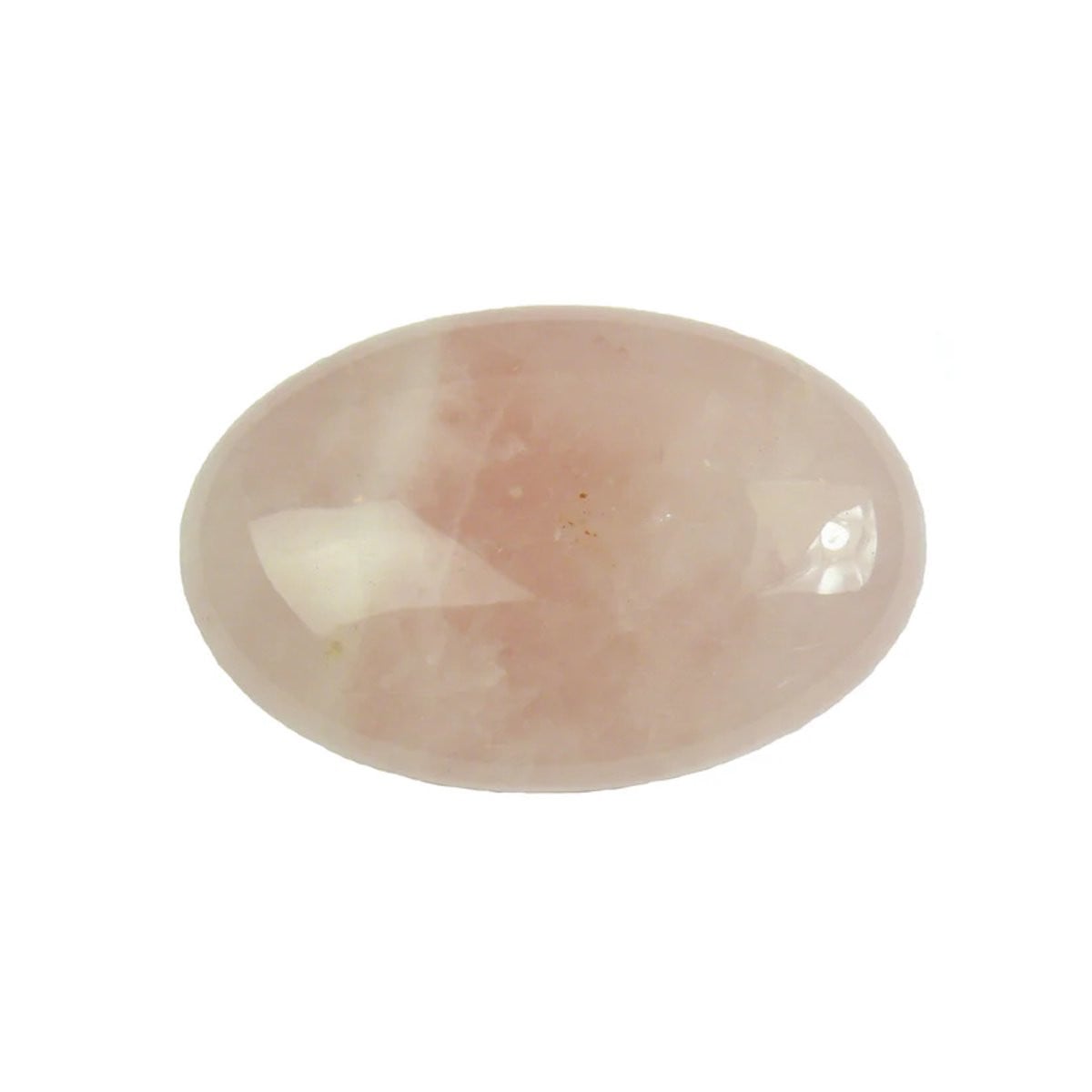 Ovale roze kwarts palmsteen