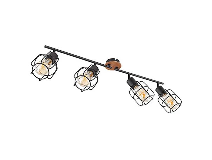 Globo Deckenleuchte - Schwarz - Metall - 4-flammig - B 80 cm