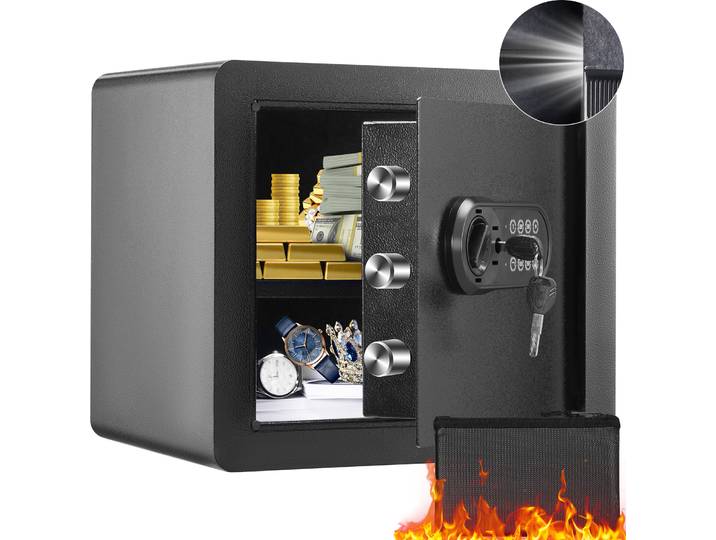 VEVOR Coffre-fort Coffre-fort pour documents Coffre-fort pour argent Coffre-fort mural 1\,2 pied cube Bureau