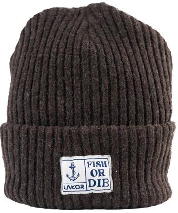 Lakor Fish or Die Beanie, Dark Brown S