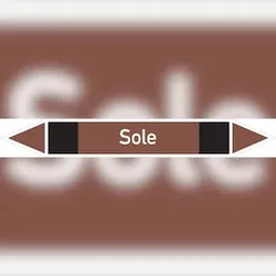 Rohrleitungskennzeichen Sole - 100x15 mm Folie selbstklebend