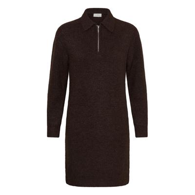 Midikleid KAFFE "KAFFE Kleid KAselmina", Damen, Gr. XXL, Normalgrößen, braun (coffee bean cc), Kleider Midikleid