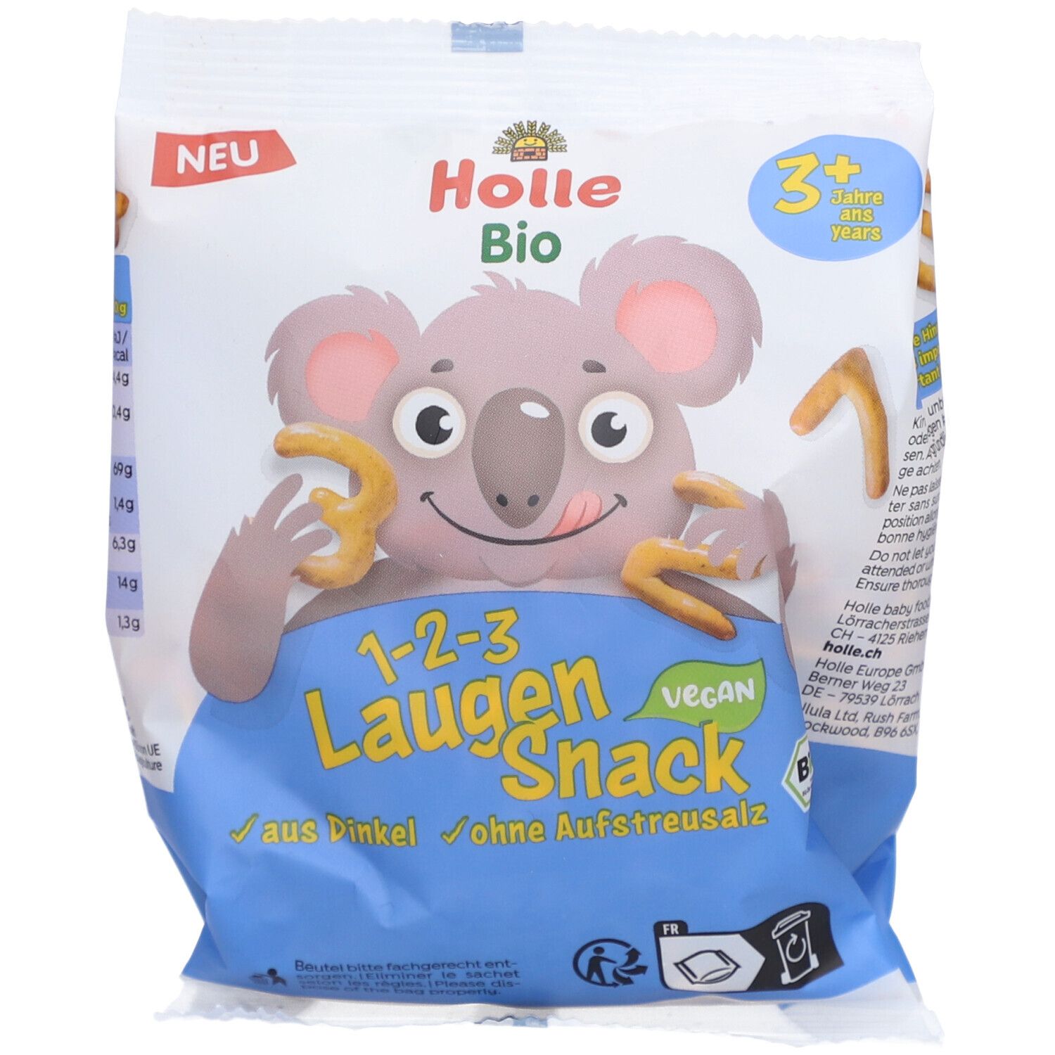 Holle Bio Laugengebäck Dinkel 80 g Beutel