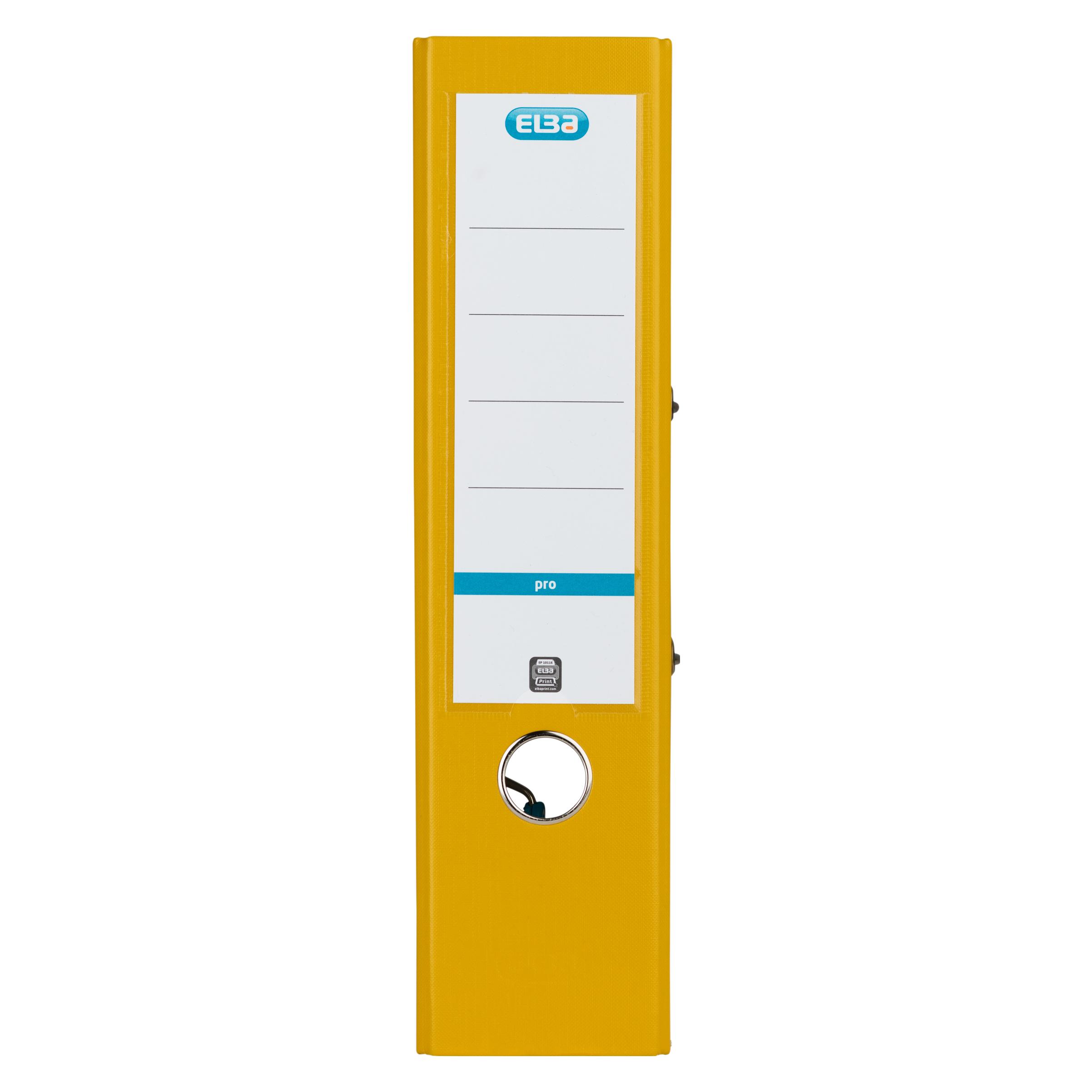 Elba Ordner smart PP-Papier, Rückenbreite: 80 mm, gelb DIN A4, Einband aussen PP (100202151)
