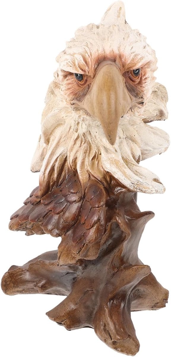 Adelaar sculptuur decoratief dierenbeeld lichtbruin Hoogte: 27 cm