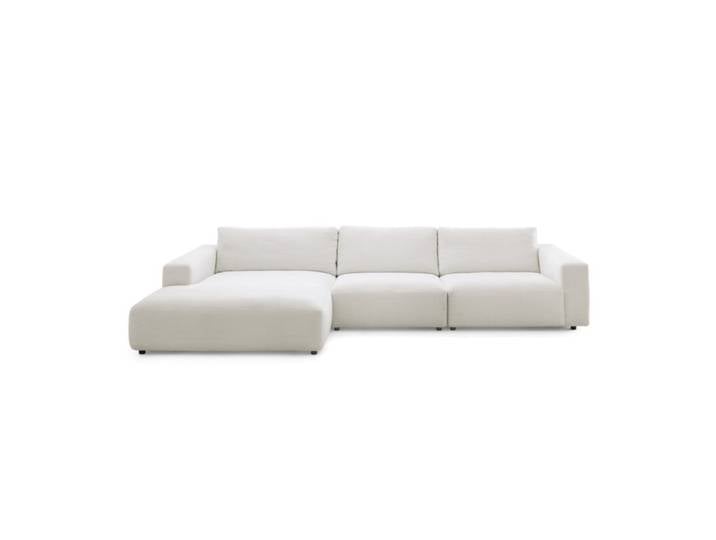Musterring Lucia 3,5 Sitzer Ecksofa mit Bezug in Cord - Cord snow - links Modern, Zeitlos