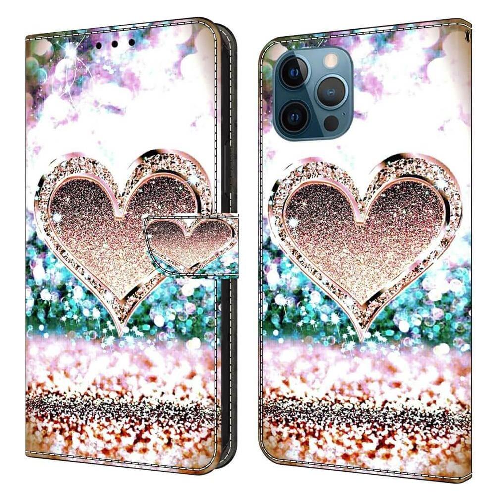 Cover-Discount iPhone 15 Pro - 3D-Effekt Hülle Etui Diamond Heart (Apple iPhone 15 Pro) (660155100J)