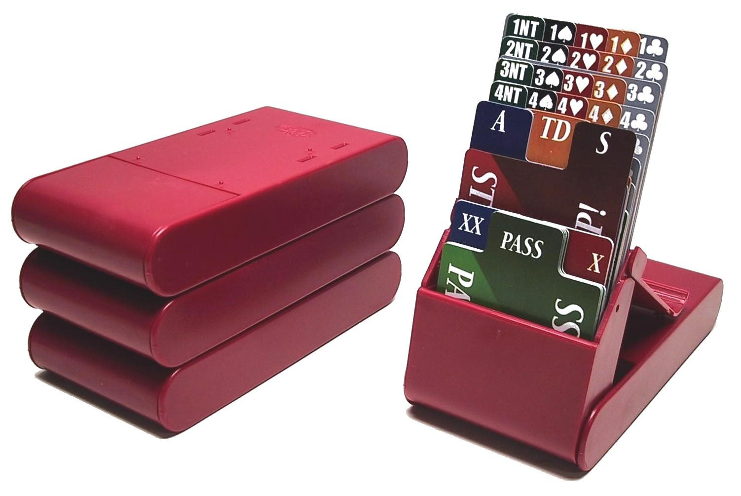 Hot Games Bridge Bieddoos-set van 4 stuks, inklapbaar