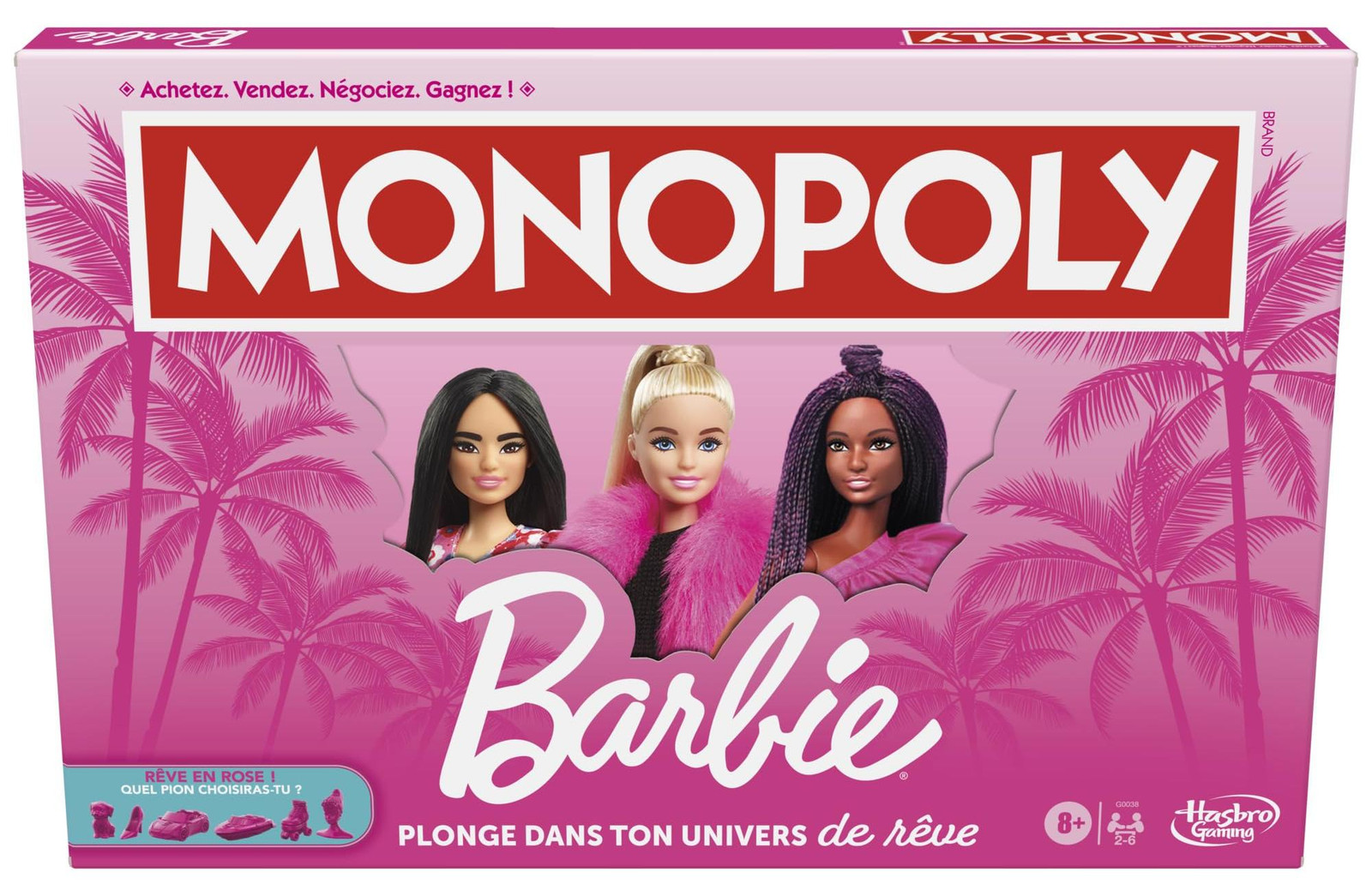 Hasbro Gaming Monopoly Barbie Bordspel voor kinderen vanaf 8 jaar