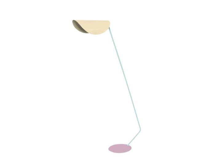 Lampadaire liseuse métal multicolore abat-jour beige