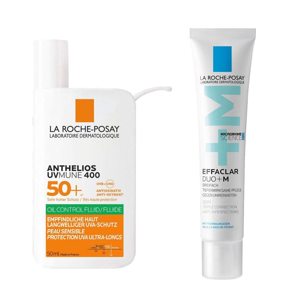 La Roche Posay Anthelios Uvmune 400 Oil Control Fluid + Effaclar Duo+M Set 1 St