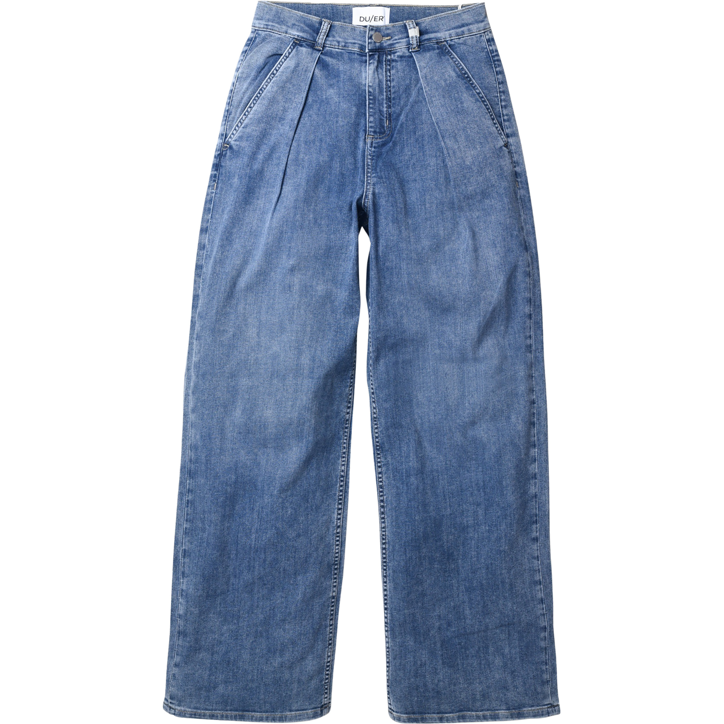 Duer Performance Denim Lite Pleated Damen Jeans & Freizeithose blau Größe S Lifestyle Hautfreundlich