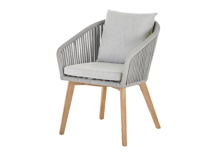 2er Set Diamond Garden Kos Stuhl Teak inkl. Sitz- und Rückenkissen