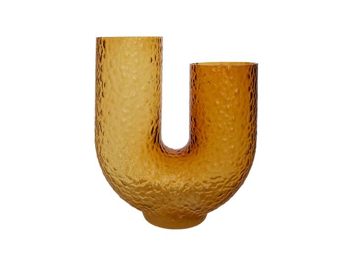Mundgeblasene Design Vase „Aura high“ Amber AYTM