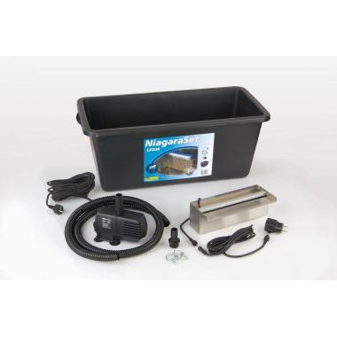 OUTSIDELIVI Set Wasserfall Niagara 30 LED, Pumpe 2300 l/h, 65 l Becken 08430978