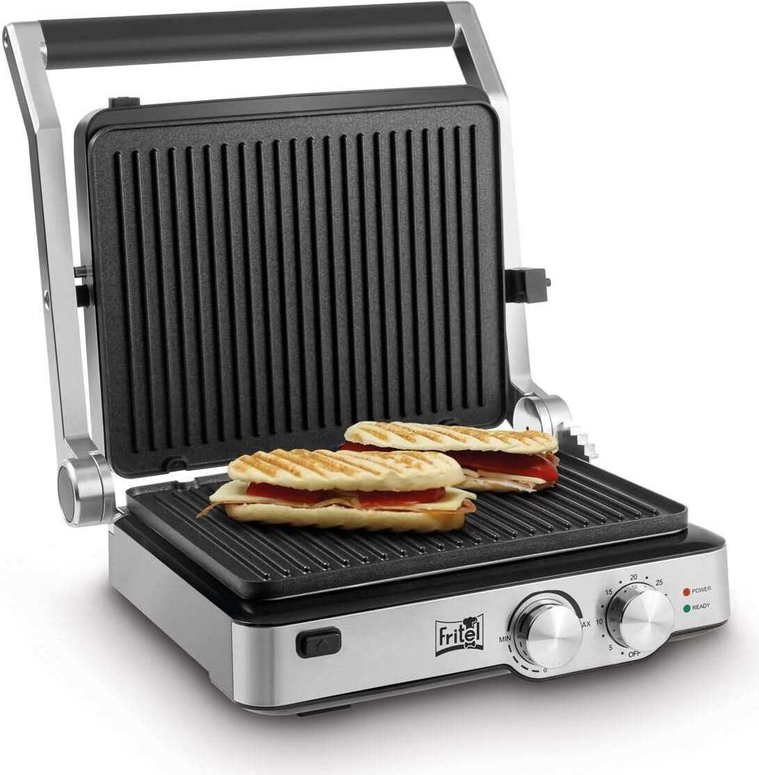 Fritel GR 2285 frituurapparaat, zwart en zilver, 2000 W, 354 x 326 mm