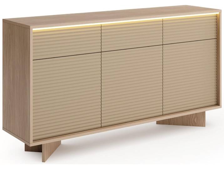 Selsey Semi - Buffet\, aspect bois d'érable\, 153 cm