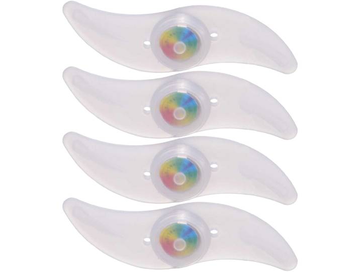 4er-Set Velo Speichenlicht aus Silikon mit Farbwechsel in 4 Farben