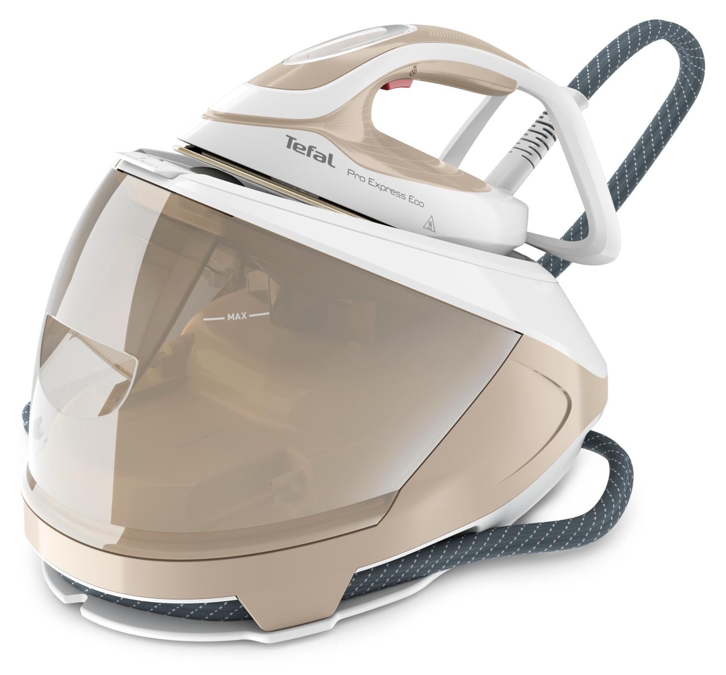 Tefal Pro Express Eco GV9E22E0 Stoomstrijkstation, 2200 W, 1.8 l, Durilium AirGlide Autoclean strijkzool, Beige/Wit