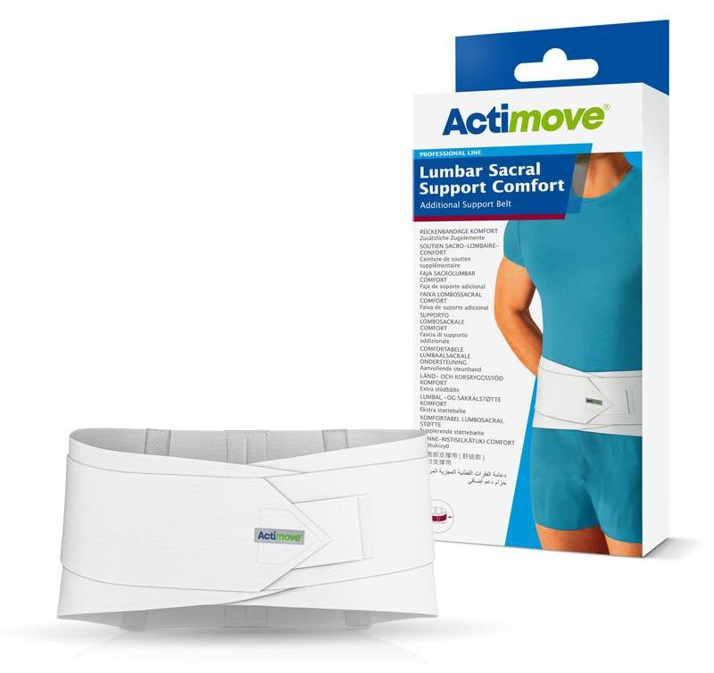 12x Actimove Lumbar Sacral Support Comfort, M, 82,5-95 cm, anthrazit | Packung (1 Orthese)