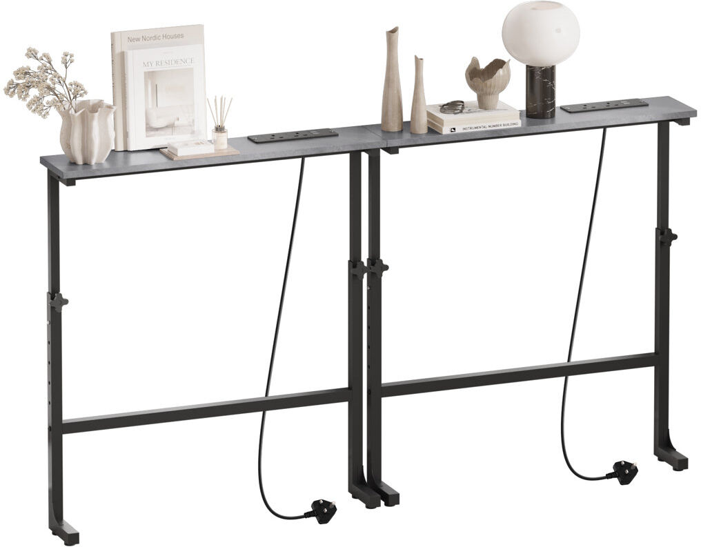 Borough Wharf Narrow Console Table Grey 83cm H x 75cm W x 15cm D*2