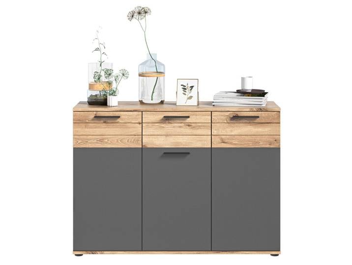 Kommode Mason Basalt grau braun / Nox Oak 120x87x40