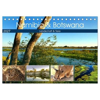 Namibia & Botswana (Tischkalender 2027 DIN A5 quer), CALVENDO Monatskalender
