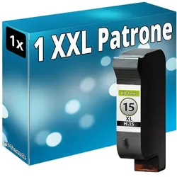 Druckfuxx, Druckerpatrone, 1x XXL TINTE PATRONEN für HP 15 DeskJet 825c 840c 845c 916c 920c C6615DE REFILL