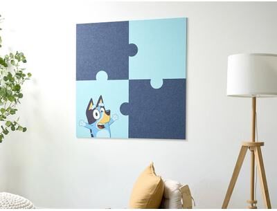 Felt Right Bluey Puzzle Play Wall Art   Sound Dampening Pinnable Tiles