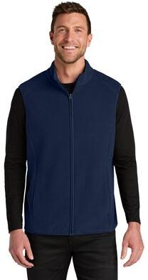 Port Authority F702 C-FREE Fleece Vest in True Navy Blue size Small   Polyester