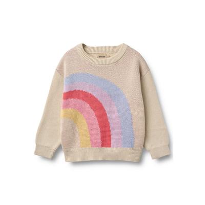 Sweater WHEAT "WHEAT Jacquard Pullover Solveig", Mädchen, Gr. 98, bunt (rainbow), 100% Baumwolle, Rundhals, Sweatshirts Sweater