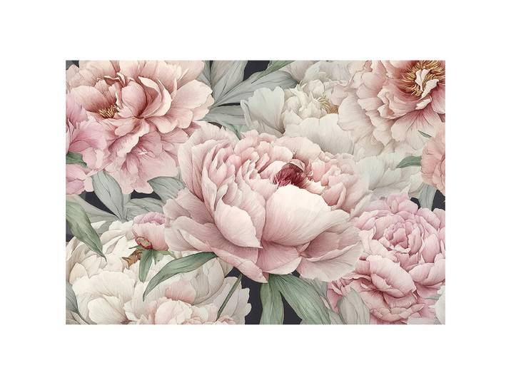 FOTOTAPETE Blumen Pfingstrosen Rosa 300x210 cm
