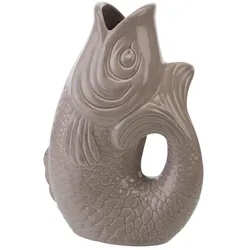 Giftcompany Monsieur Carafon Vase / Karaffe Fisch S sandstone 1,2l, Serviergefässe, Braun