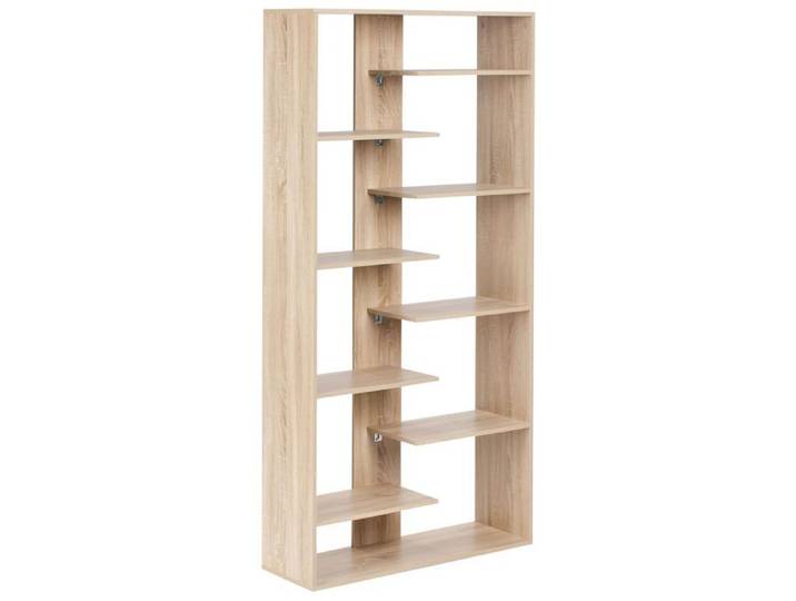 Bibliothèque 8 étagères FONTAS 180 cm Marron clair