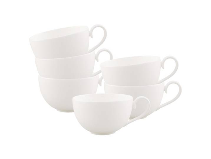 CAFÉ AU LAIT TASSE Royal weiß 370 ml 6er Set
