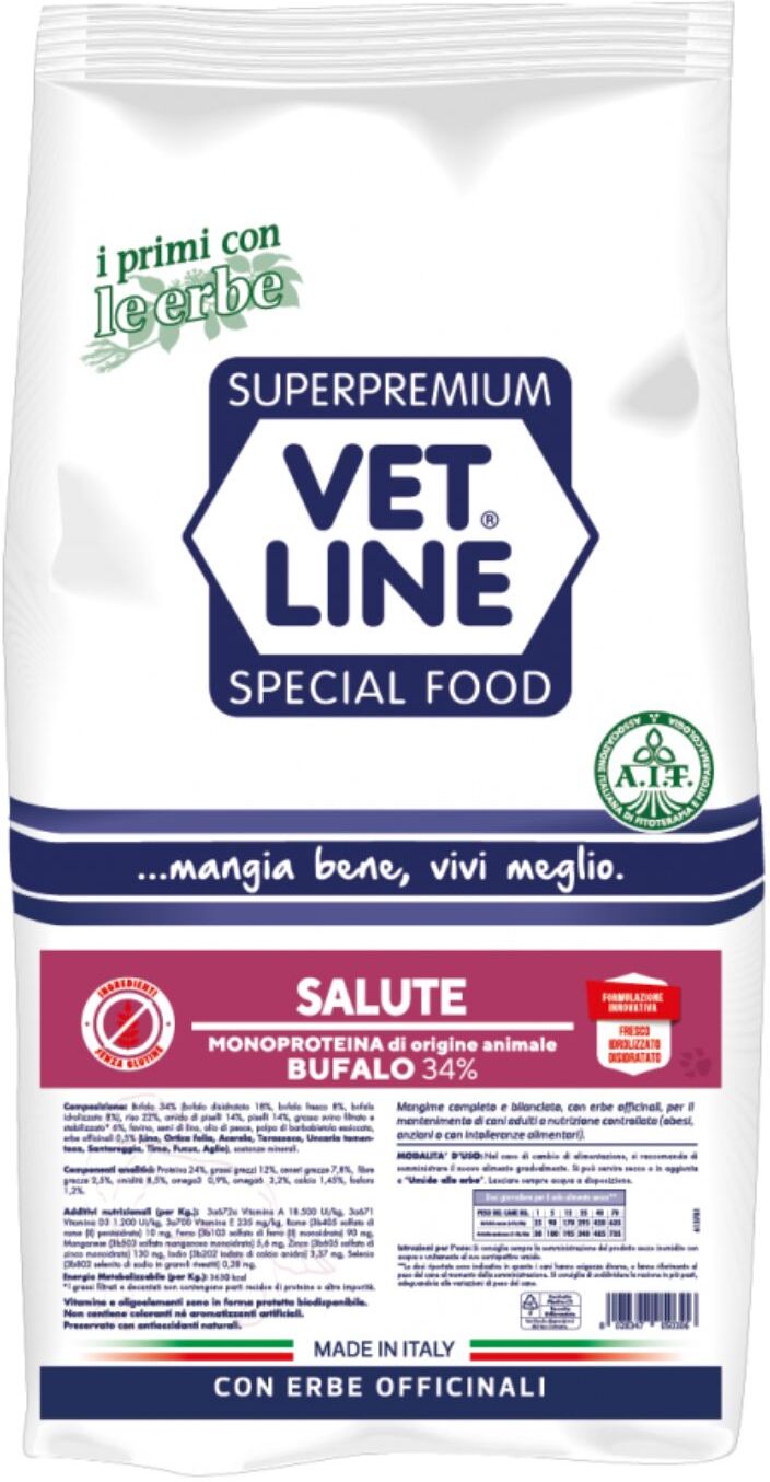 Vetline Vet Line Linea Salute Bufalo per Cani Adulti 3Kg