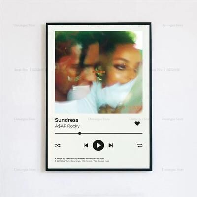 Inspired Living ASAP Rocky Testing Album Cover Print Music Wall Art For Rap Room Decor 30x40cm No Frame 4