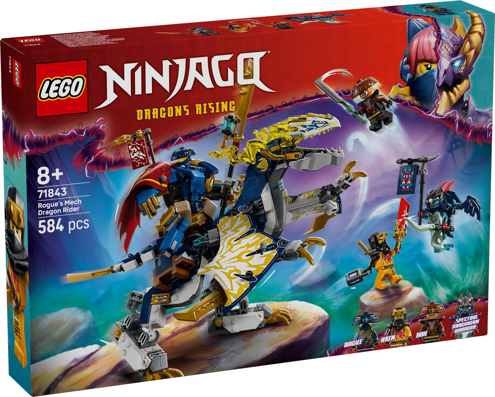 LEGO NINJAGO 71843 Rogue en Robotische Draak