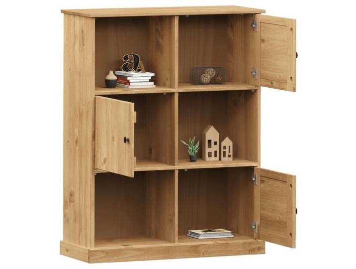 Bibliothèque - ESTINK - VIGO - Bois massif de pin - 90x35x114 5 cm - 6 étagères