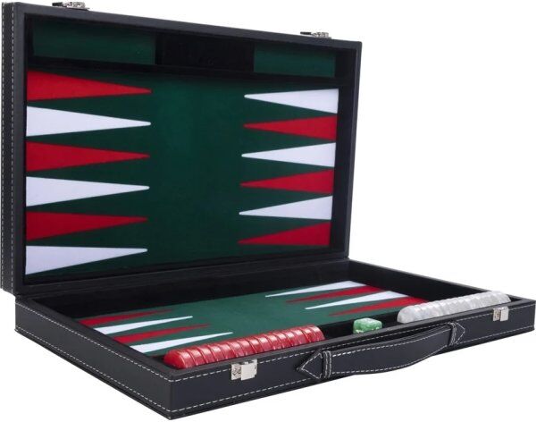 Engelhart Brætspil Backgammon Sæt 38x23 Cm, Foldbart