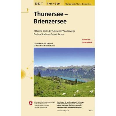 3322T Thunersee - Brienzersee Wanderkarte, Sonstige von , Swisstopo, 978-3-302-33322-9