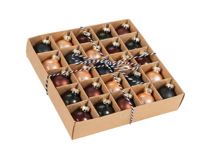 Weihnachtskugel Fancy Woodland schwarz Glas - Weihnachtskugel