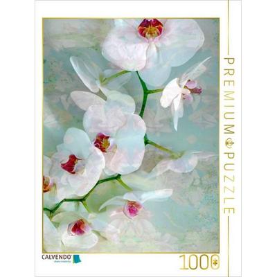 CALVENDO Puzzle Weiß Blaue Orchidee | 1000 Teile Lege-Größe 64x48cm Foto-Puzzle für glückliche Stunden, Game von , Calvendo Puzzle