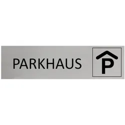 CombiCraft Aluminium Türschild Parkhaus 165x45mm mit 3M-Tape zur Befestigung, einfache Kennzeichnung von Räumen und Bereichen