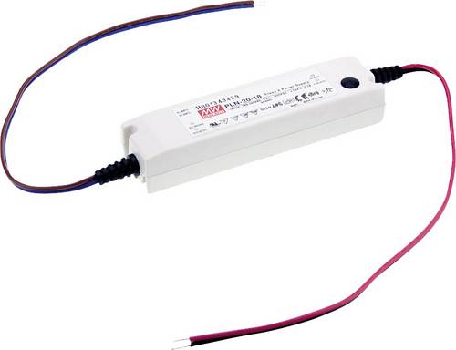 Mean Well PLN-20-12 LED-Treiber, LED-Trafo Konstantspannung, Konstantstrom 19W 1.6A 9 - 12 V/DC PFC-Schaltkreis, Überlastschutz